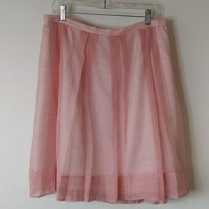 Talbots P Cotton/Silk Pleated Skirt